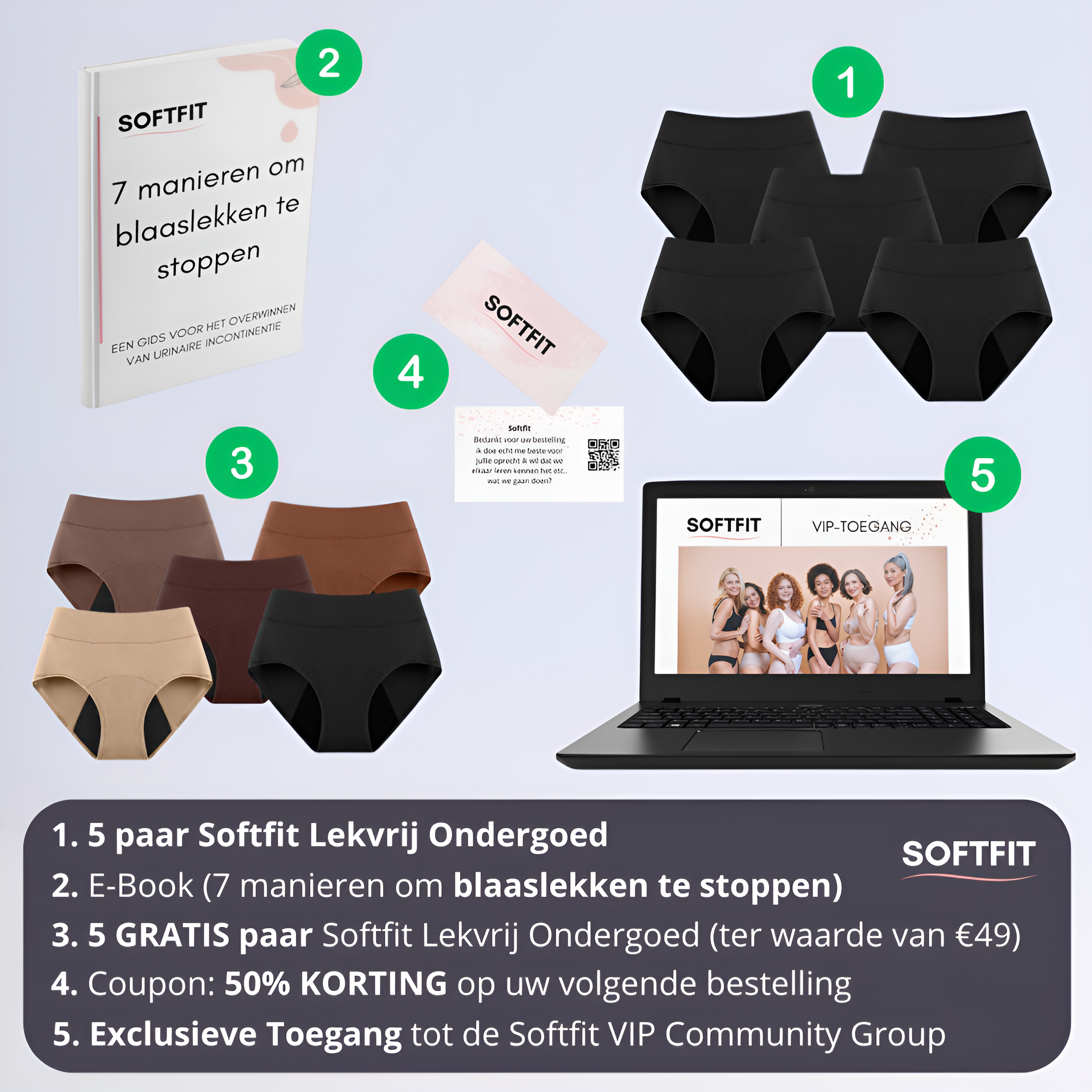 Comfort Plus Lekvrij Ondergoed (5+5 GRATIS) Rood
