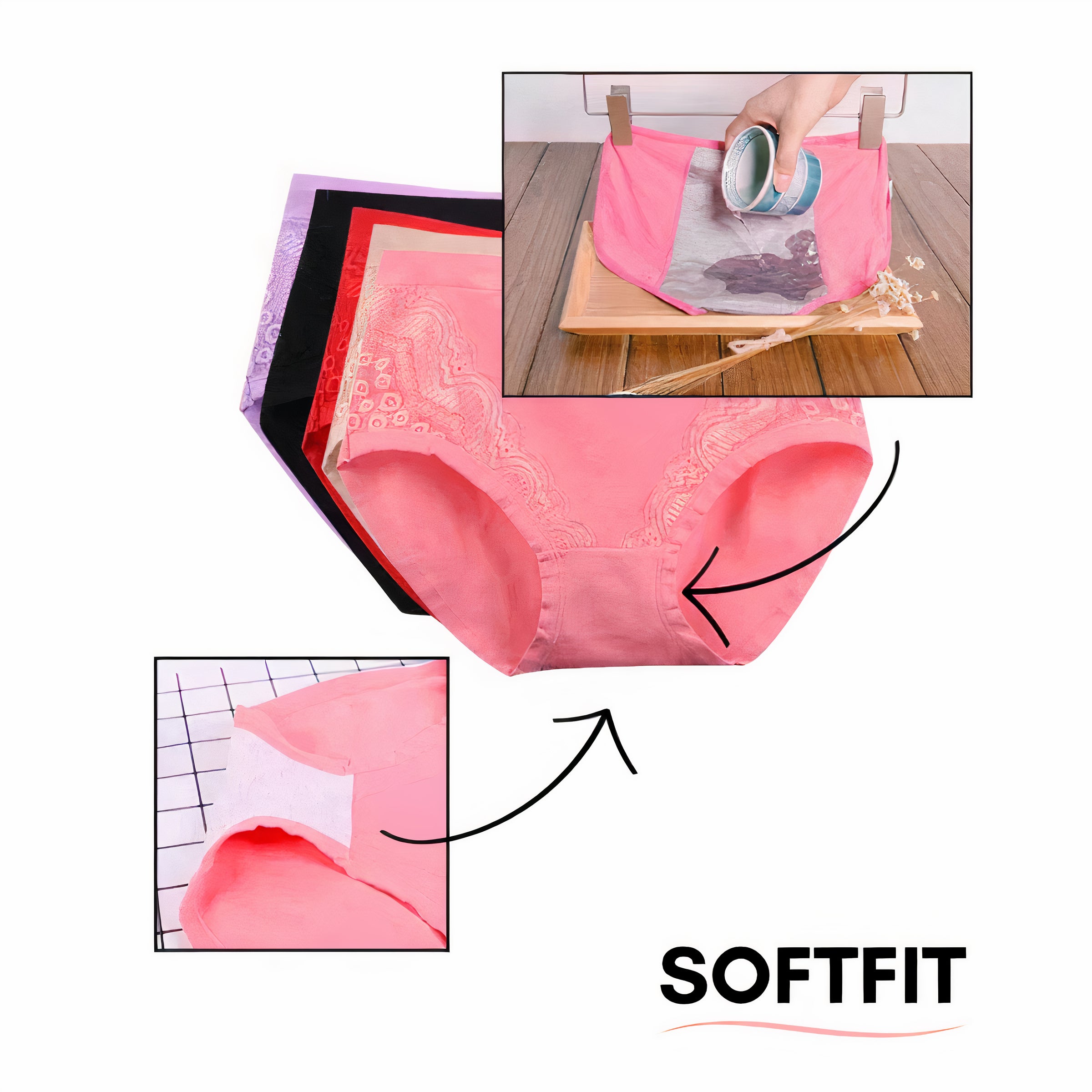 SoftFit l Läckagesäkra underkläder (5+5 Gratis) Mix