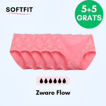 SoftFit l Läckagesäkra underkläder (5+5 Gratis) Röd