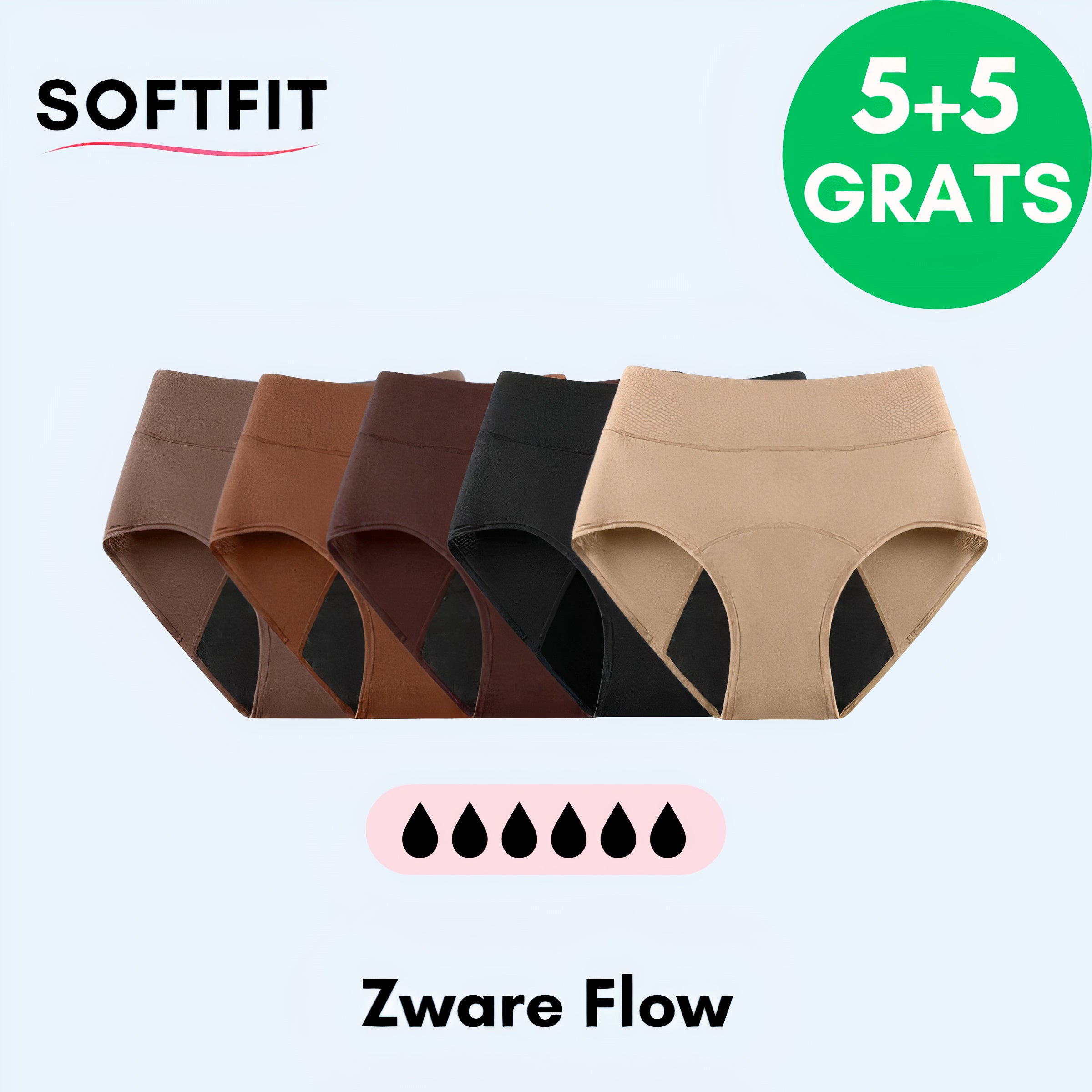 Comfort Plus Lekvrij Ondergoed (5+5 GRATIS) Mix